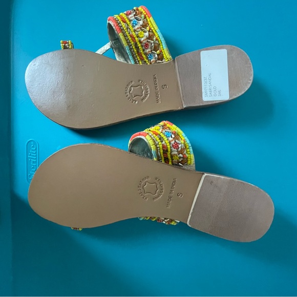 Free People / Star Mela Sabri Beaded Sandals Size Small - Picture 2 of 3